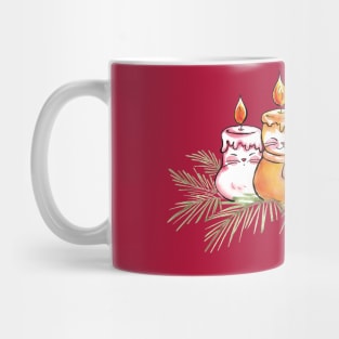 Xmas blessing cats candle Mug